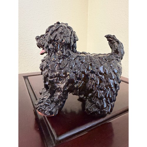 Vintage black poodle figurine - vintage,